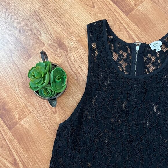 Wilfred Aritzia Lace Zipper Back Tank Top Black Size Medium M - Picture 6 of 9